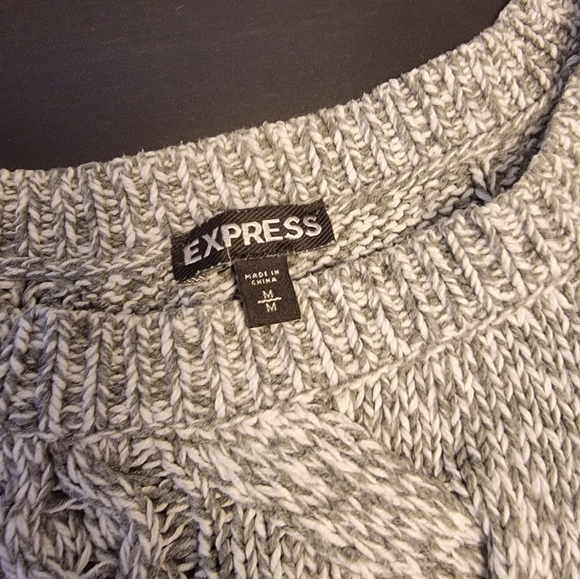 Express light gray knit sweater - Picture 6 of 8